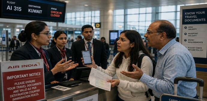 Air India Express to pay ₹3 lakh in compensation to a young woman who was wrongly denied boarding (AI Generated) Air India Express to pay ₹3 lakh in compensation to a young woman who was wrongly denied boarding (AI Generated)