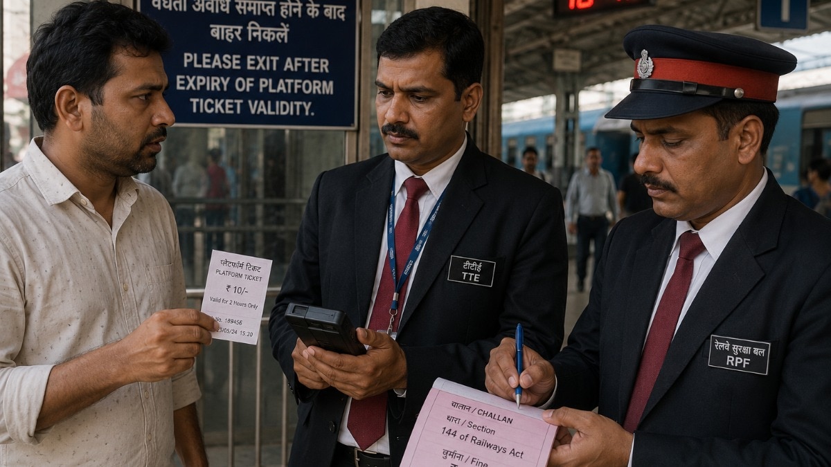 Passenger was fined ₹500 despite having purchased a platform ticket (AI Generated )
