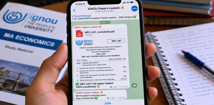 The communication included screenshots of chats in which papers were allegedly being shared and sold. (AI generated image) The communication included screenshots of chats in which papers were allegedly being shared and sold. (AI generated image)