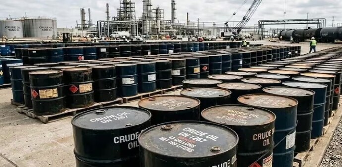 According to the Oil Ministry, India's crude oil and petroleum product inventory currently stands at around 74 days. According to the Oil Ministry, India's crude oil and petroleum product inventory currently stands at around 74 days.