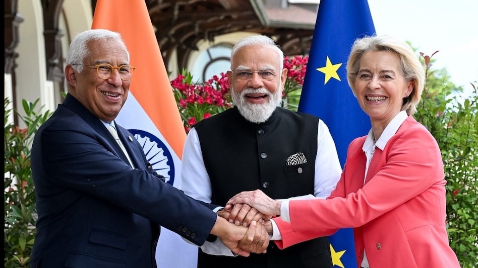 Along with the trade pact, both sides agreed to deepen cooperation in security and defence and push forward plans for the India-Middle East-Europe Corridor (IMEC). Along with the trade pact, both sides agreed to deepen cooperation in security and defence and push forward plans for the India-Middle East-Europe Corridor (IMEC).