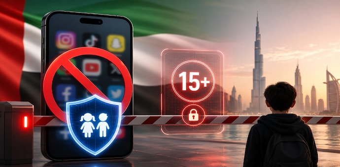 After UK and Australia, UAE bans social media for children under 15. (AI generated) After UK and Australia, UAE bans social media for children under 15. (AI generated)