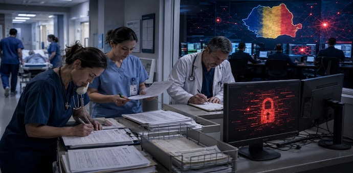 Cyber-chief Dan Cimpean made the decision to disconnect hospitals from the internet before the attackers could spread further. (AI generated image) Cyber-chief Dan Cimpean made the decision to disconnect hospitals from the internet before the attackers could spread further. (AI generated image)