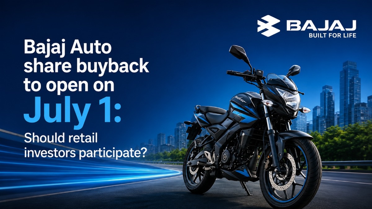 Bajaj Auto share buyback: As per Choice Broking's estimate, the acceptance ratio in the retail category could be approximately 10.97 per cent. (AI-generated image) Bajaj Auto share buyback: As per Choice Broking's estimate, the acceptance ratio in the retail category could be approximately 10.97 per cent. (AI-generated image)