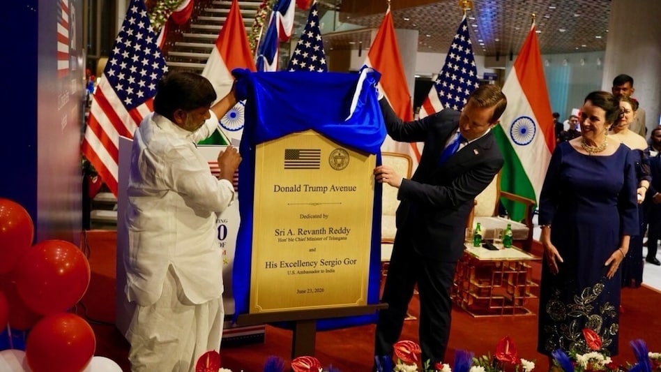 The Telangana government renamed the road earlier this week as part of the Freedom 250 celebrations commemorating the 250th anniversary of American independence. The Telangana government renamed the road earlier this week as part of the Freedom 250 celebrations commemorating the 250th anniversary of American independence.