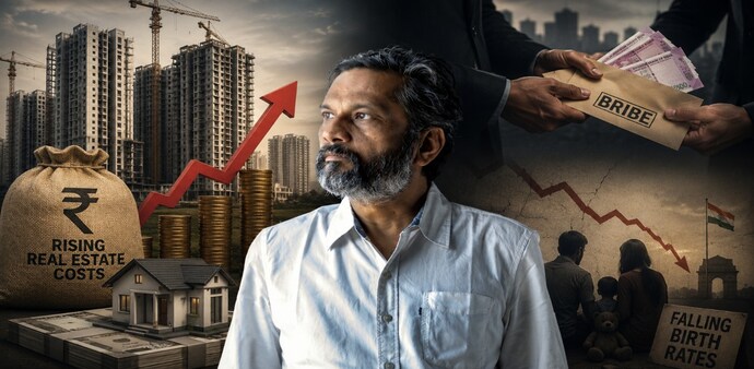 Why homes cost so much in India: Sridhar Vembu points to corruption and black money in real estate (AI generated) Why homes cost so much in India: Sridhar Vembu points to corruption and black money in real estate (AI generated)