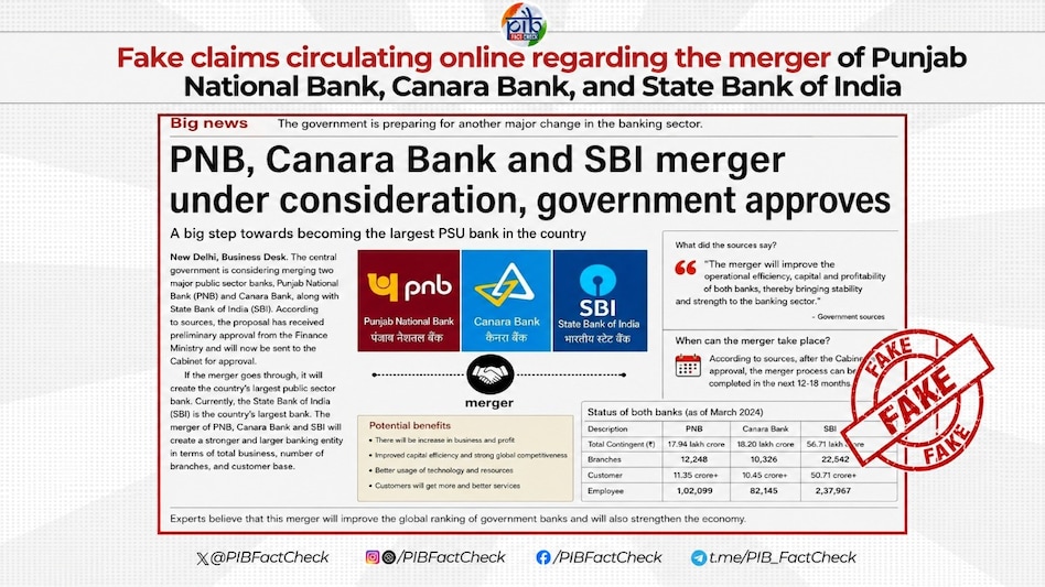 The image, designed to resemble a newspaper report, claims that the proposal has received government approval and that the merger is under consideration. The image, designed to resemble a newspaper report, claims that the proposal has received government approval and that the merger is under consideration.