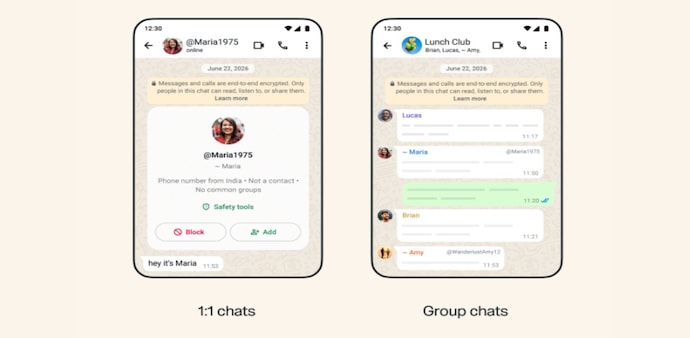 Your username will appear with @ symbol so users can differentiate between your username, your display name, and your phone number. Your username will appear with @ symbol so users can differentiate between your username, your display name, and your phone number.