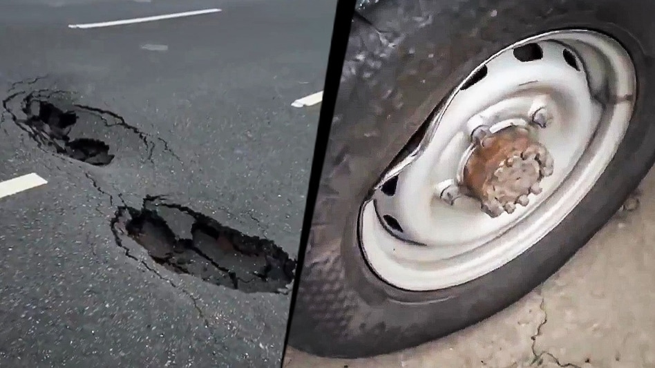 The expressway took five years to build, and the appearance of potholes just 79 days after its inauguration has drawn widespread criticism and ridicule. The expressway took five years to build, and the appearance of potholes just 79 days after its inauguration has drawn widespread criticism and ridicule.