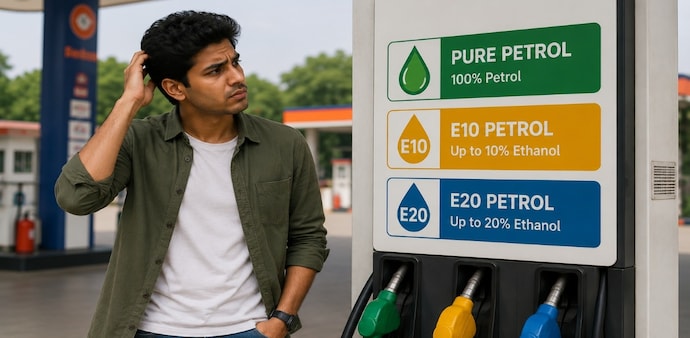 E20 petrol contains 20% ethanol blended with petrol, compared to E10 fuel, which contains 10% ethanol E20 petrol contains 20% ethanol blended with petrol, compared to E10 fuel, which contains 10% ethanol