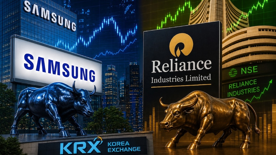 Samsung Electronics & Reliance Industries: While Samsung Electronics shares nearly doubled in 2026, RIL shares are down 18% during the period. Pic source: (AI image for representational purposes) Samsung Electronics & Reliance Industries: While Samsung Electronics shares nearly doubled in 2026, RIL shares are down 18% during the period. Pic source: (AI image for representational purposes)