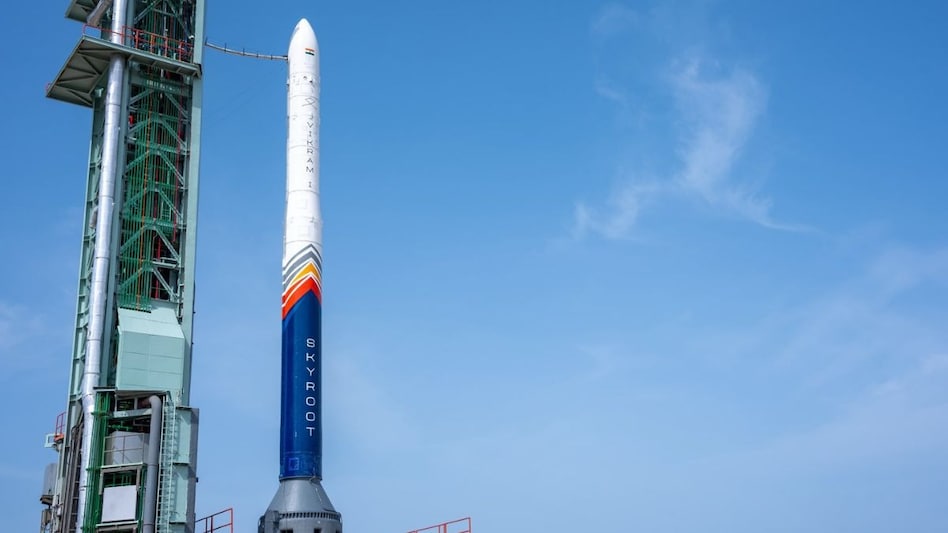 Vikram-1, developed by Skyroot Aerospace, is India's first privately developed orbital launch vehicle, capable of placing 350 kg into Low Earth Orbit (LEO) Vikram-1, developed by Skyroot Aerospace, is India's first privately developed orbital launch vehicle, capable of placing 350 kg into Low Earth Orbit (LEO)