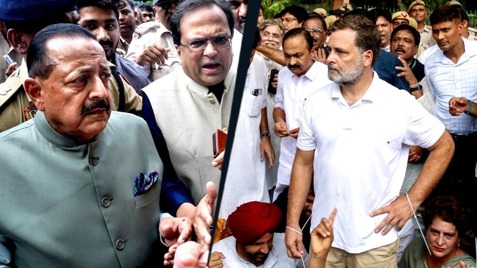 Union Minister Jitendra Singh earlier met Rahul Gandhi to convince him to end sit-in protest outside the PM's residence in Central Delhi Union Minister Jitendra Singh earlier met Rahul Gandhi to convince him to end sit-in protest outside the PM's residence in Central Delhi