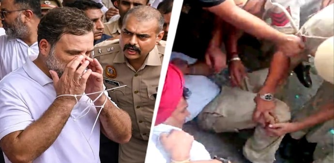 Rahul Gandhi, Akhilesh Yadav detained by the Delhi Police Rahul Gandhi, Akhilesh Yadav detained by the Delhi Police