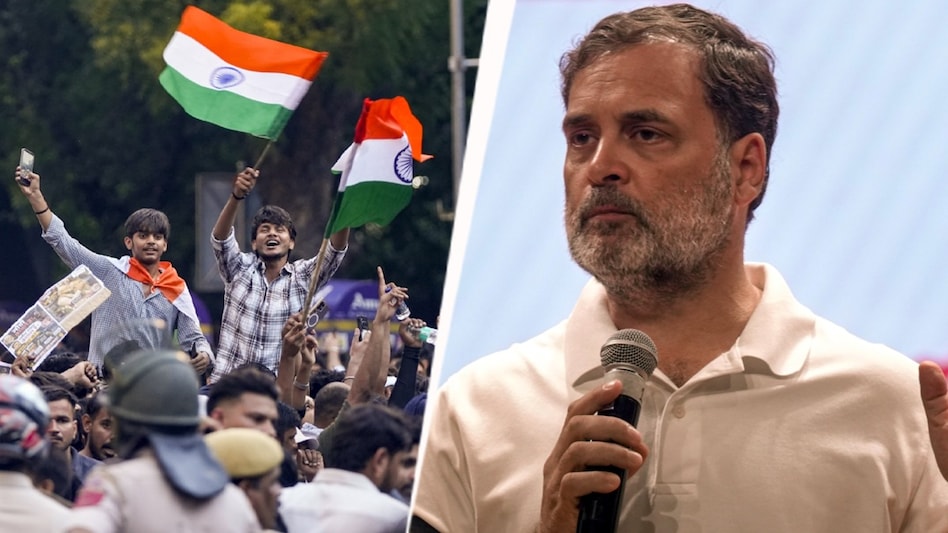 Rahul Gandhi lashes out at Delhi University for warning protesting students Rahul Gandhi lashes out at Delhi University for warning protesting students