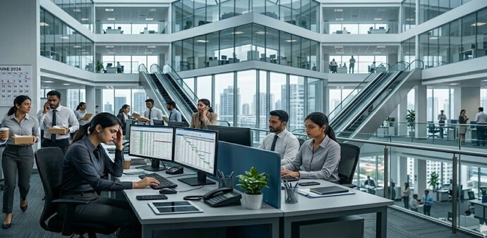Goldman Sachs report estimates that Gen-AI could perform 9-17% of tasks currently undertaken by India's non-agricultural workforce, depending on how advanced the technology becomes. Goldman Sachs report estimates that Gen-AI could perform 9-17% of tasks currently undertaken by India's non-agricultural workforce, depending on how advanced the technology becomes.