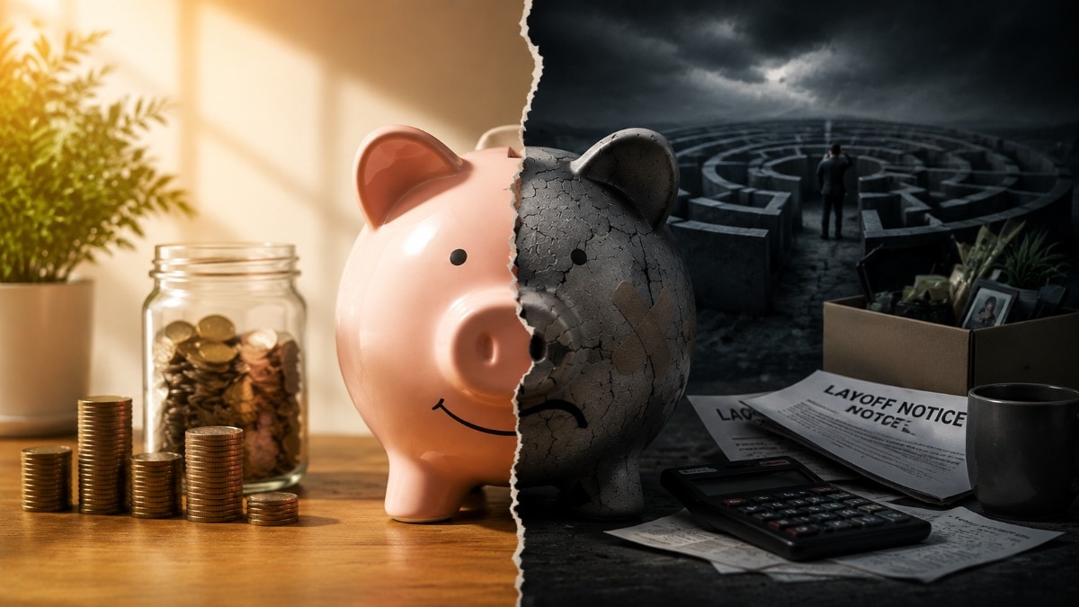 55% of Indian employees not financially prepared for job loss (AI generated)