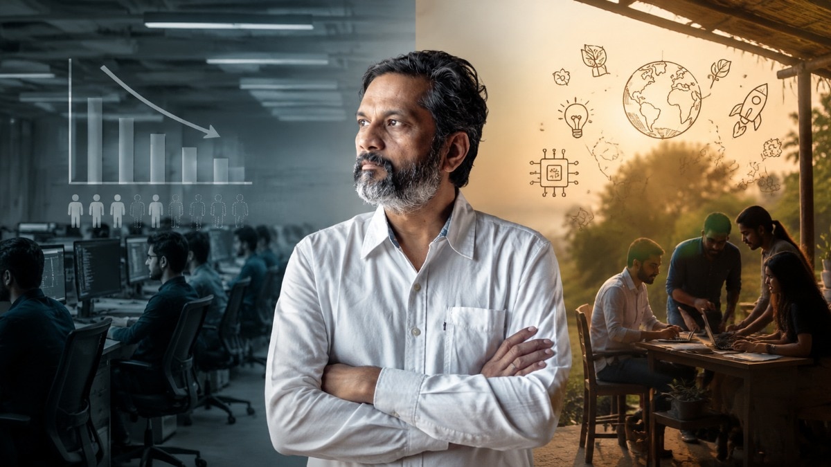 Sridhar Vembu says AI spending is replacing IT hiring (AI generated)