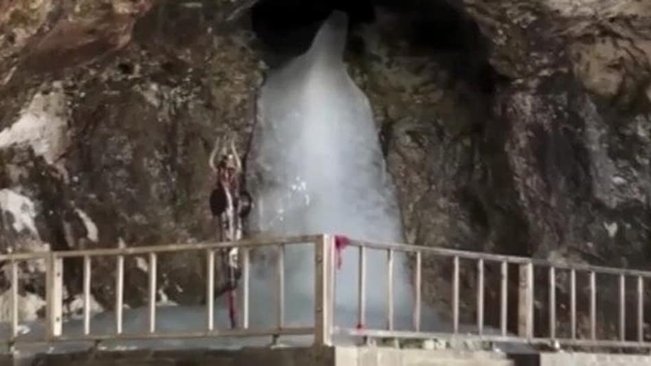 So far, more than 4.50 lakh pilgrims have paid their respects at the 3,880-metre-high Amarnath cave shrine in the Kashmir Himalayas. So far, more than 4.50 lakh pilgrims have paid their respects at the 3,880-metre-high Amarnath cave shrine in the Kashmir Himalayas.