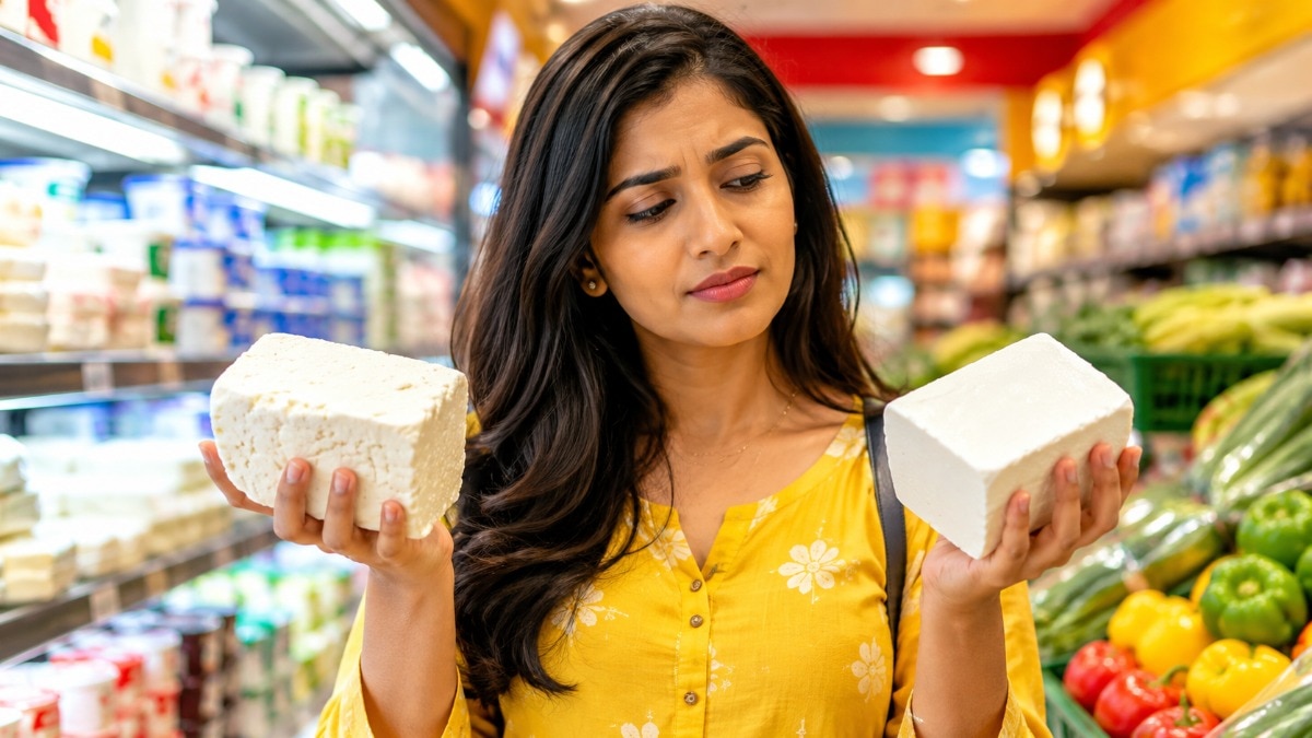 While it looks like regular paneer, its ingredients are different. (AI generated image)