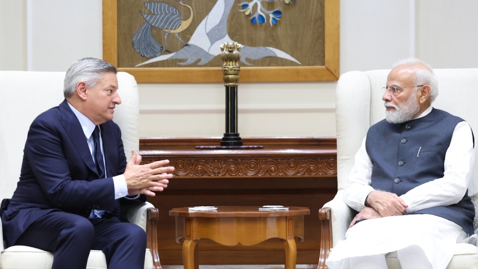 Netflix CEO Ted Sarandos meets PM Narendra Modi, as the OTT giant completes 10 years in India. Netflix CEO Ted Sarandos meets PM Narendra Modi, as the OTT giant completes 10 years in India.