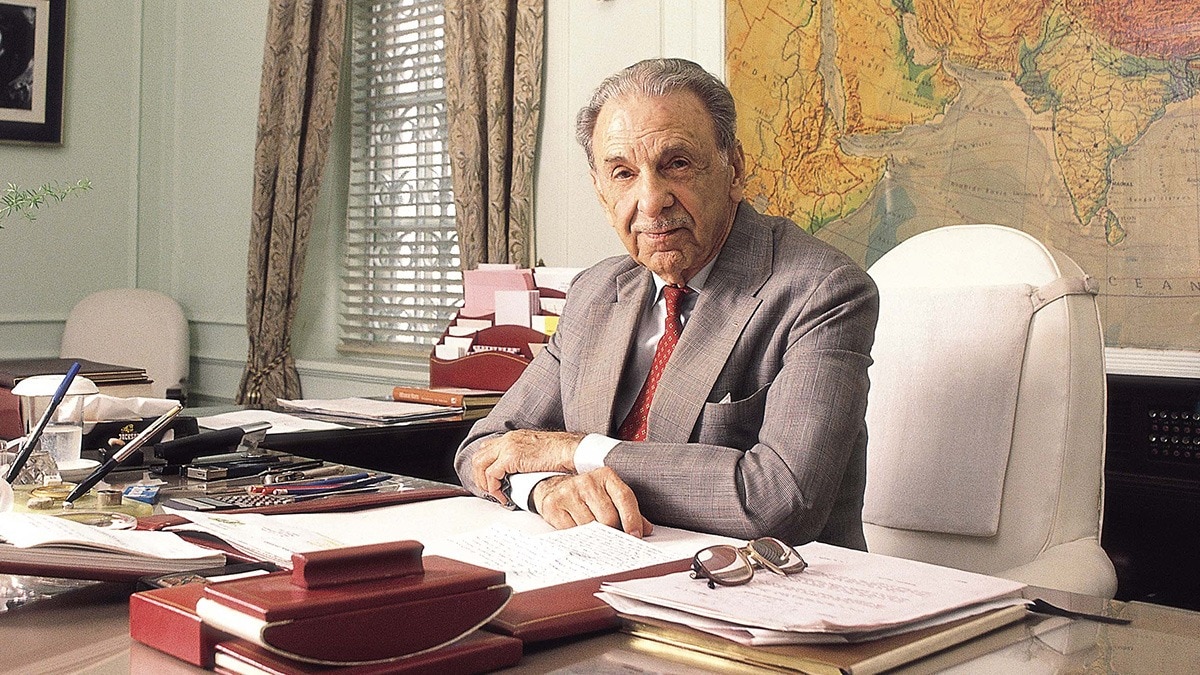 JRD Tata, former chairman of Tata Sons and the Tata Group