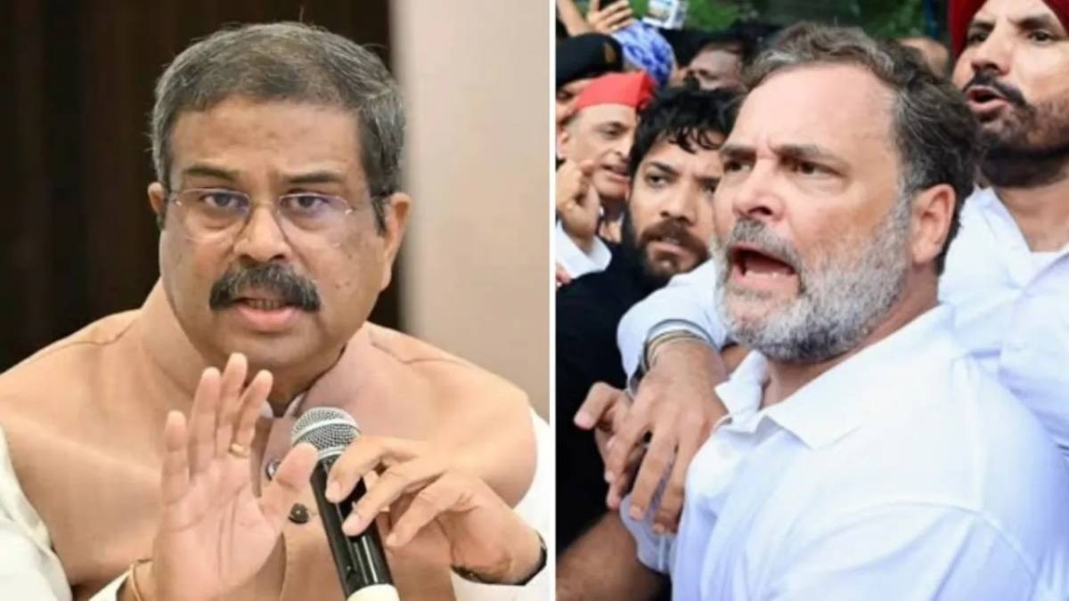 Dharmendra Pradhan hits out at Rahul Gandhi, Congress