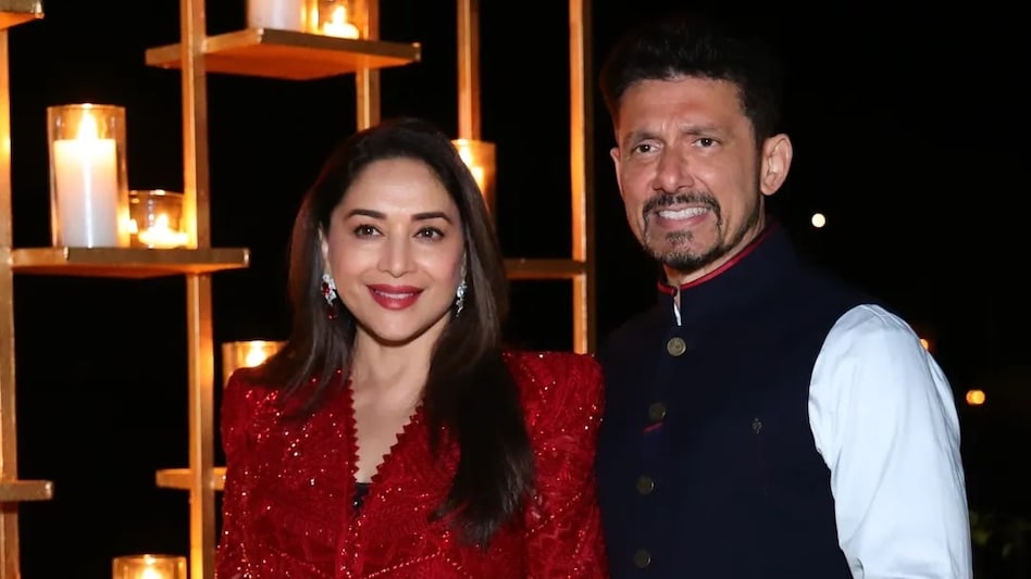 Madhuri Dixit with her husband Dr shriram Nene Madhuri Dixit with her husband Dr shriram Nene