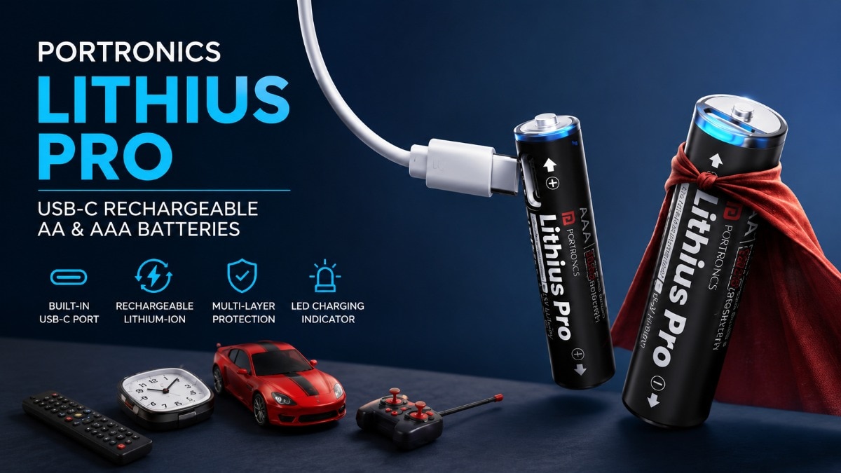 Portronics USB-C rechargeable batteries
