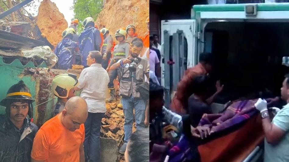 Rescue operations are underway in Mumbai Kurla where several people are feared trapped under debris after a landslide. Rescue operations are underway in Mumbai Kurla where several people are feared trapped under debris after a landslide.