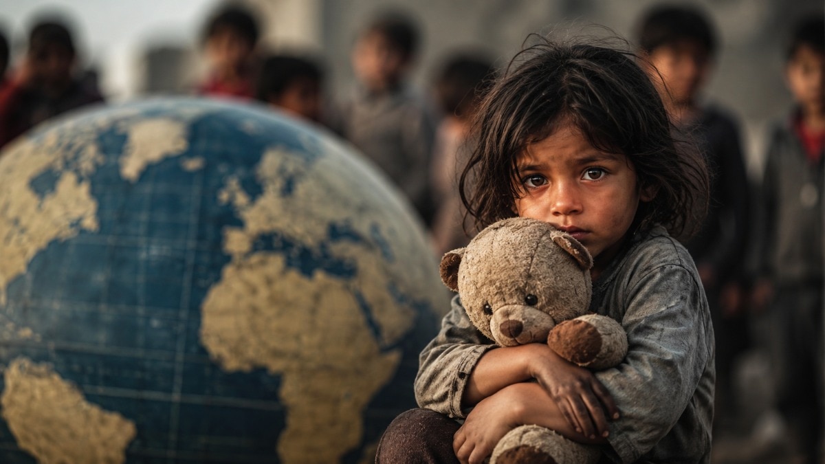 The US recorded a child poverty rate of 21.1%, making it the fourth-highest in the ranking. (AI generated image)