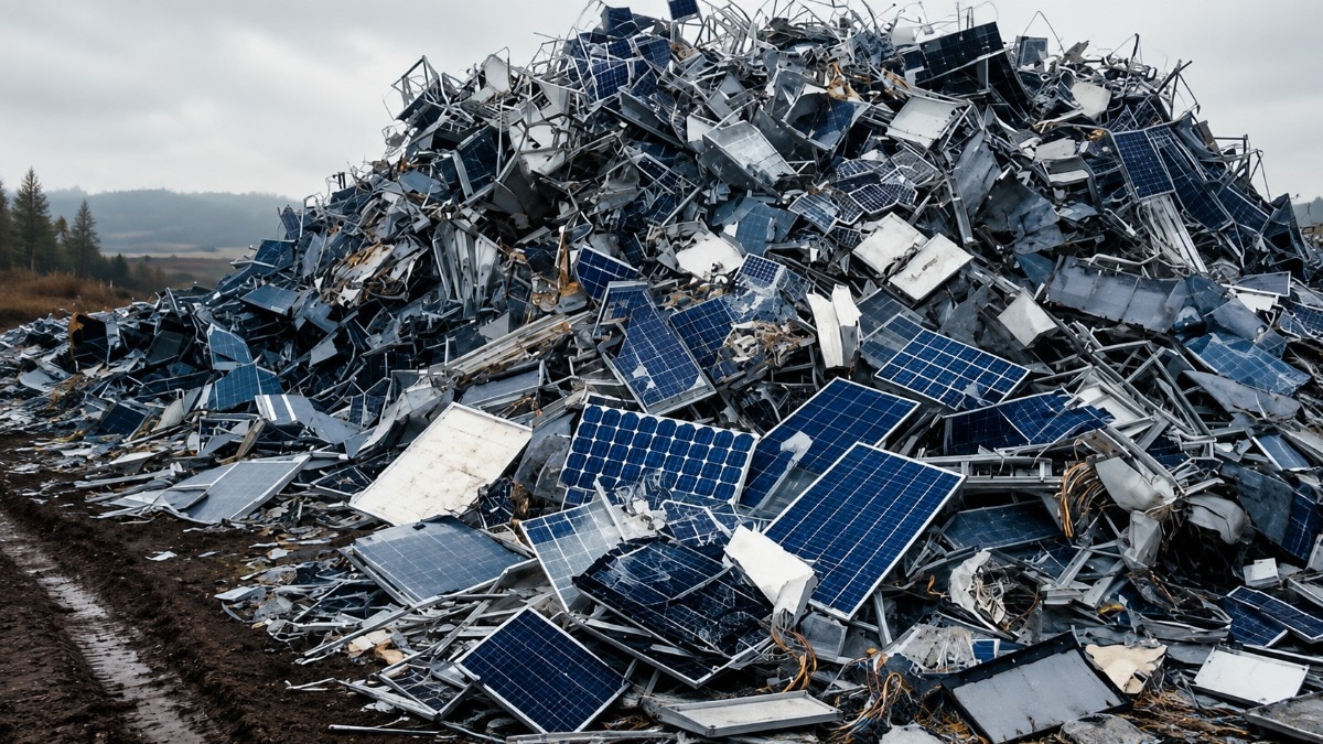 Discarded solar panels contain valuable materials such as silicon, silver, copper and tellurium