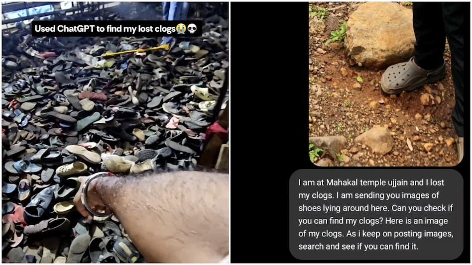 Goa man loses his clogs at Ujjain temple, uses ChatGPT to spot them in shoe pile Goa man loses his clogs at Ujjain temple, uses ChatGPT to spot them in shoe pile