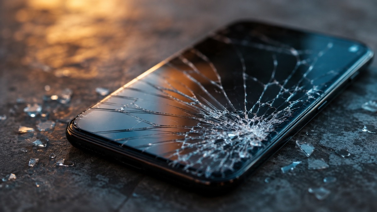 broken phone screen
