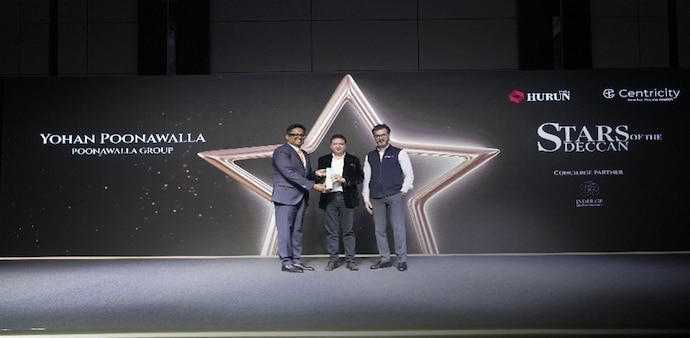 Yohan Poonawalla, Chairman of Poonawalla Group, honoured with the prestigious Hurun India “Stars of the Deccan” recognition, celebrating his leadership & entrepreneurial journey Yohan Poonawalla, Chairman of Poonawalla Group, honoured with the prestigious Hurun India “Stars of the Deccan” recognition, celebrating his leadership & entrepreneurial journey