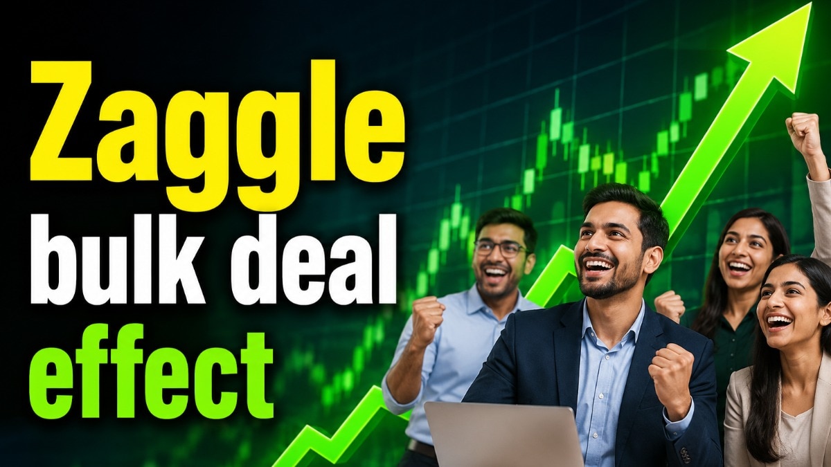 Zaggle bulk deal effect: Taking into account today's rally and yesterday's gain, the stock rose by Rs 30.98 from the bulk deal price. 