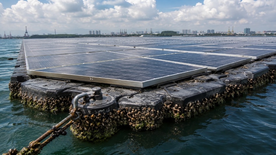 A custom tension system made from marine-grade materials was anchored to the seafloor. A custom tension system made from marine-grade materials was anchored to the seafloor.