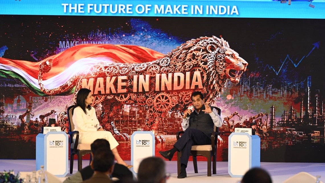 Amitabh Kant speaks at the BT India@100 event on Friday
