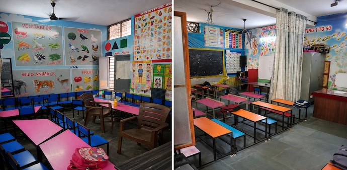 Punjab Education Minister Harjot Singh Bains had shared photographs of Government Primary School Punjab Education Minister Harjot Singh Bains had shared photographs of Government Primary School