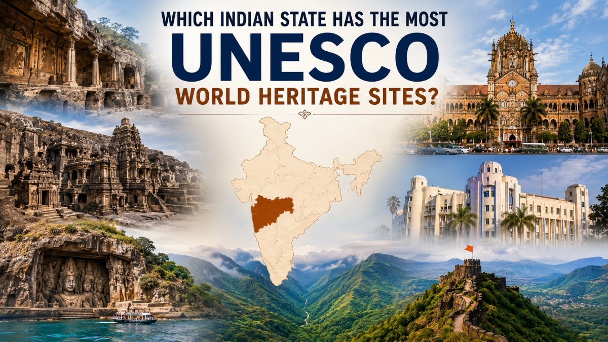 Which Indian state has the most UNESCO World Heritage Sites?
