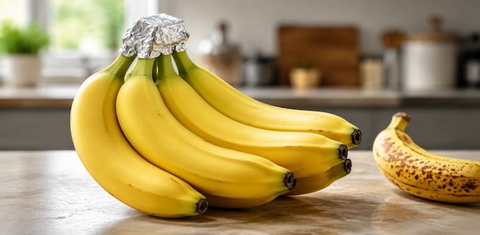 Keep the wrapped bananas at room temperature and away from direct sunlight. Keep the wrapped bananas at room temperature and away from direct sunlight.