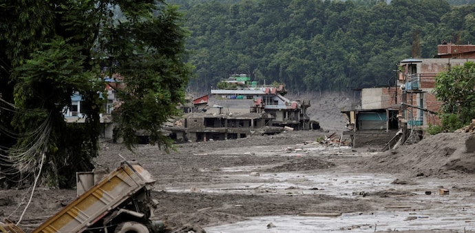 A massive flash flood that originated in Tibet swept through central Nepal (Image: Reuters) A massive flash flood that originated in Tibet swept through central Nepal (Image: Reuters)
