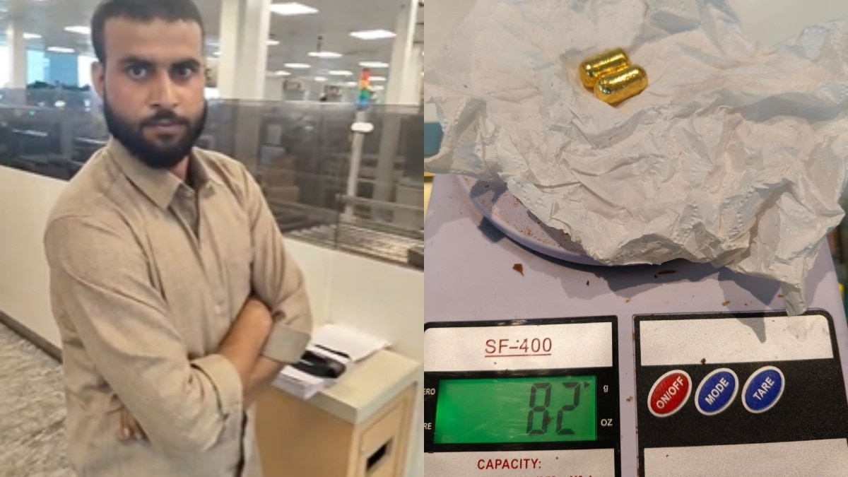Gold capsules recovered from a passenger’s mouth at Bengaluru airport. 