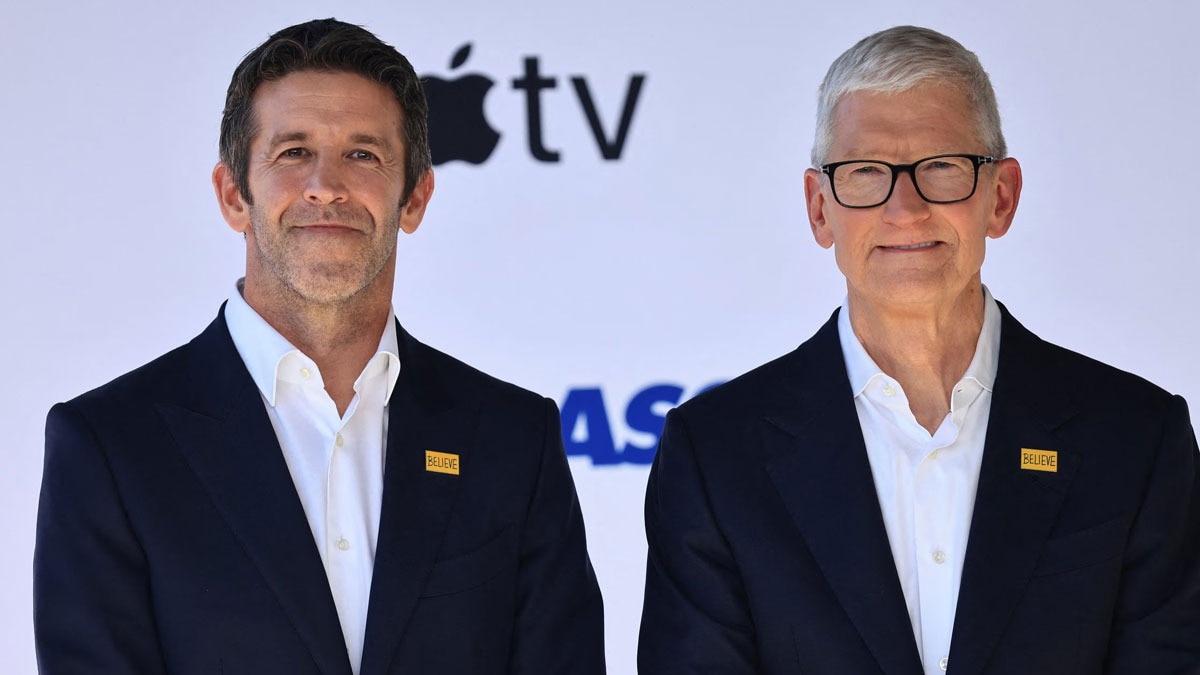 John Ternus and Tim Cook