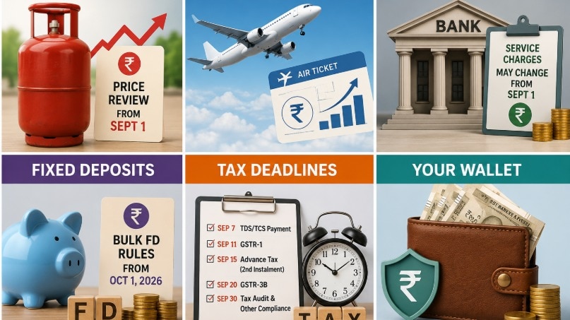 September money changes: LPG, airfares, bank charges and more that could affect your budget