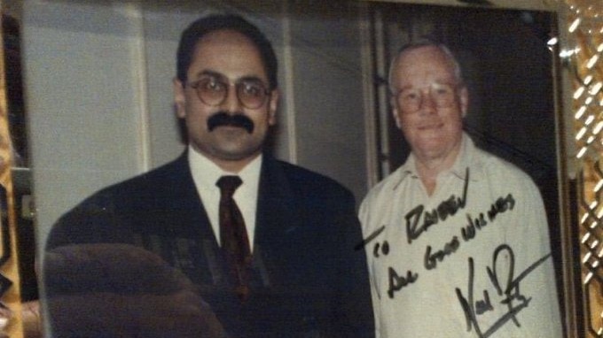 Rajeev Chandrasekhar with Neil Armstrong