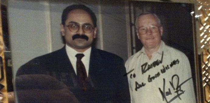 Rajeev Chandrasekhar with Neil Armstrong Rajeev Chandrasekhar with Neil Armstrong