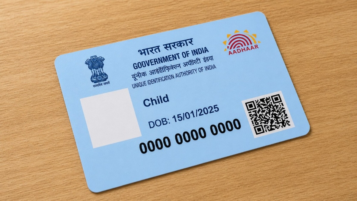 The Blue Aadhaar card is typically delivered to the registered address within 90 days.
