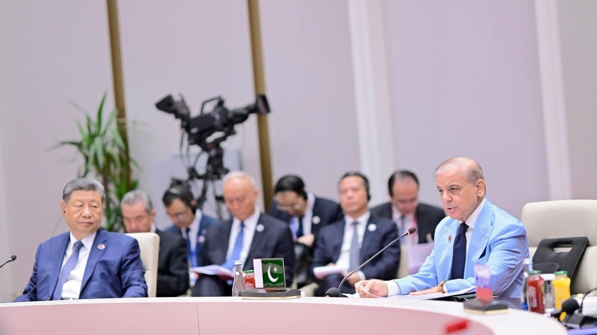 At the SCO summit, Shehbaz Sharif renewed Pakistan’s objections over the Indus Waters Treaty and said water cannot be used as a weapon.