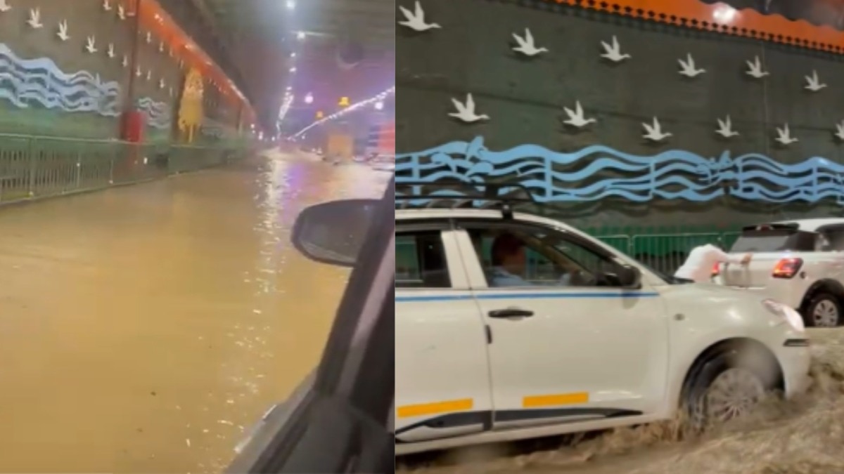 Netizens shared videos of the waterlogged expressway tunnel and expressed their ire.